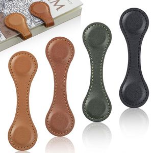 Stocked Genuine Leather Dual-side Magnetic <b>Bookmark</b> Custom <b>Bookmark</b> Clip Buckle Modern Leather <b>Bookmark</b> for GIfts - Product Image 2