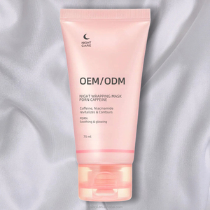 Masque de nuit enveloppant à <span class=keywords><strong>la</strong></span> caféine rose PDRN, niacinamide, éclaircissant, raffermissant, apaisant, masque peel-off pour le visage, pour tous types de peaux - Product Image 1