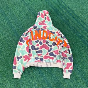 เสื้อฮู้ดมีซิปพิมพ์ลายสำหรับผู้ชายเสื้อฮู้ดมีซิปสองชั้นผ้าเฟรนซ์เทอร์รี่ - Product Image 4