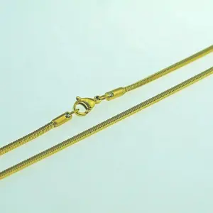 Collares de cadena impermeables de acero inoxidable, fabricante de joyería, cadena de serpiente cuadrada, proveedor, gran oferta