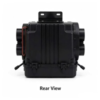 Evaporador de Aire Acondicionado Automotriz Winfull Negro, 4 Salidas de Aire, DC 12V, Vista Frontal, Nuevo para Camionetas/RV/Caravanas/Camiones, Retrofit