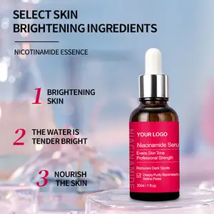 OEM Private Label Nicotinamide Facial Serum Natural Organic Anti-Aging Skin Care Dark Spot Remover Brighten Whitening Function