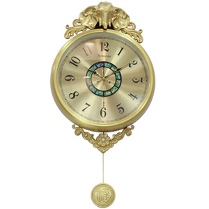 Modern European Style Metal Wall <b>Clock</b> Round 25 Inch Silent Sweep Second Battery Powered Living Room Decor - Product Image 5