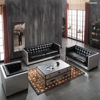 Table basse vintage en aluminium de style européen, design carré rétro, meubles décoratifs pour salon