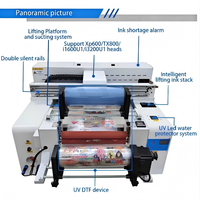 Weprint Nouvelle Imprimante DTF UV à plat et rouleau 6050 2 têtes 5060 pour film AB, autocollants en cristal, avec laminateur, machine tout-en-un