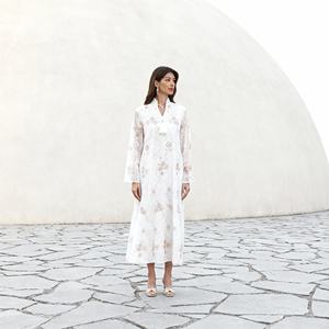 Hot-fix Rhinestones Polyester Elegant Abaya <b>for</b> Muslim <b>Women</b> <b>Dress</b> Luxury Modest Abaya Wholesale Custom OEM Manufacturer - Product Image 4