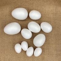 Œufs en polystyrène blancs à faire soi-même, plusieurs tailles (2-12 cm), polystyrène pour enfants, marque HE, HEF079