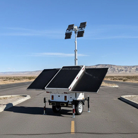 Tragbarer Mobiler Sicherheits-Solarstromgenerator mit Lichtturm-Anhänger, Umweltfreundlicher Solar-Beleuchtungsturm für den Außenbereich