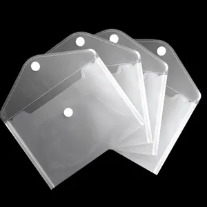 A3 A4 A5 A6 A7 A8 cartelle di plastica trasparente documento nastro magico chiusura adesiva file tasca borsa di cancelleria per ricevute di fromazione