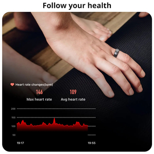 Anneau intelligent en acier R06, étanche IP68, surveillance de l'oxygène sanguin, du sommeil, de la fréquence cardiaque, des pas, modes sportifs multiples pour hommes et femmes, IP68 - Product Image 4