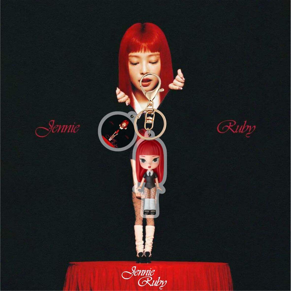 Kpop Idol JENNIE 2025 New Album RUBY INS Style Acrylic Keychains