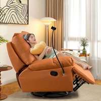 Fauteuil à bascule multifonctionnel électrique confortable pour une personne, avec fonction massage et rotation, idéal pour le salon