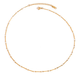 Collar de Cadena Geométrica de Aleación de Zinc Chapado en Oro de 18K, Joyería de Moda, Regalo - Product Image 1