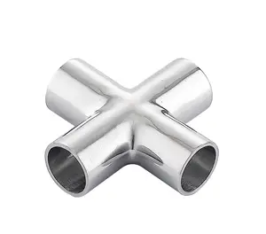 RTS Sanitary Stainless Steel 304 316L Joint Welding Cross/ Welded 4 Way Cross Pipe Fittings
