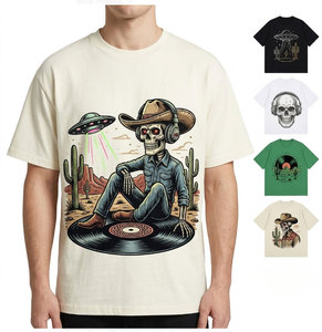 เสื้อยืดลายกราฟิกสไตล์เรโทร  สต็อกล็อต  แบบยูนิเซ็กซ์ พิมพ์ลายที่อก ผ้าคอตตอนเนื้อหนา  ฟรีไซส์ ผลิตในจีน มีสินค้าจำนวนมาก - Product Image 1