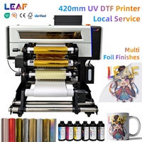 Système tout-en-un UV LEAF Fast Delivery I1600 I3200 UVDTF A2 8 Pass Transmission WiFi pour étiquettes de bouteilles d'images, feuille décorative
