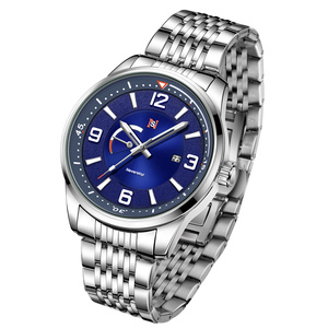 Relojes de Pulsera para Hombre <span class=keywords><strong>N981</strong></span> Never Stop Luminous Calendar Date Quartz, Caja de Acero Inoxidable Negra, Azul y Plateada, Resistentes al Agua - Product Image 4