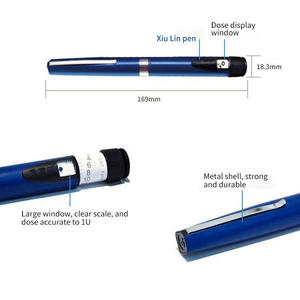 <span class=keywords><strong>Stylo</strong></span> <span class=keywords><strong>injecteur</strong></span> d'<span class=keywords><strong>insuline</strong></span> réutilisable pour usage corporel avec cartouche et boîte d'emballage en verre - Product Image 2