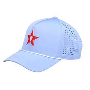 Casquette <span class=keywords><strong>de</strong></span> golf 5 panneaux en gros avec perforations découpées au laser et design classique pour hommes et femmes, idéale pour les tournois et les activités sur le parcours - Product Image 1