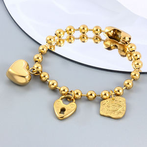 Chiedere per U catalogo N bracciali in acciaio inox O Fashion de 50 chiave a forma di cuore oro colore argento gioielli regalo prezzo di fabbrica - Product Image 2