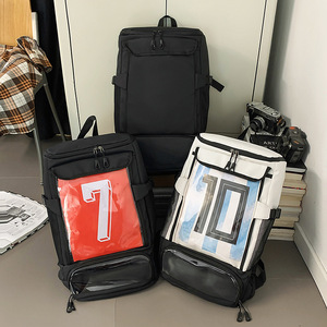 Sac à dos de sport personnalisé en tissu Oxford, pour le football, le basketball, les voyages, imperméable, 30-40L, design minimaliste durable et tendance - Product Image 4