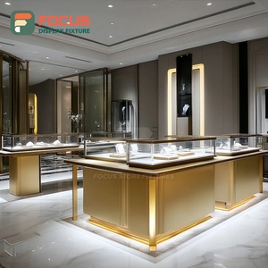 Minimalist Shopping Mall Jewelry Store Furniture Metal Frame Brand Store Display Counter - Product Image 5