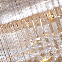 Lustre en cristal LED de luxe pour décoration de mariage, escalier, banquet, villa, hall d'entrée