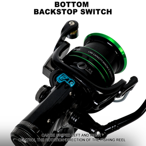 Dài Cast Spinning Reel 3000 6000 kích thước 5.2:1 tốc độ cao 4 + 1BB phanh kép hệ thống CNC chèn cánh tay bóng đen kết thúc - Product Image 6