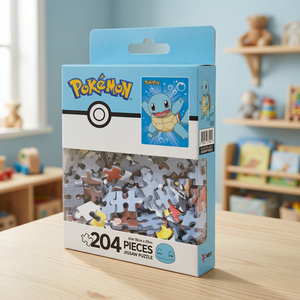 Puzzle Pokémon F60 204 pièces en carton, Squirtle énergique, 250x250mm, jouet éducatif pour enfants, dessin animé, anime, vente en gros - Product Image 3