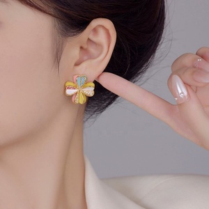 Pendientes de Plata de Ley 925 de Estilo Antiguo con Circonita en Forma de Flor, Diseño Geométrico Retro de Palacio, Joyería Vintage para Mujer, Nicho de Alta Gama - Product Image 3