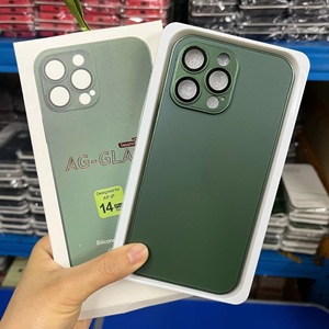 Custodia rigida per PC per <span class=keywords><strong>Iphone</strong></span> <span class=keywords><strong>14</strong></span> 13 12 Pro max Cover in <span class=keywords><strong>vetro</strong></span> smerigliato AG colore puro viola profondo custodia semplice per cellulare di fascia alta - Product Image 6