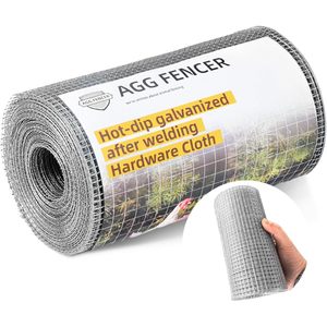 For SX-8113 AggFencer Welded <b>Mesh</b> Hardware Cloth 8x25ft 1/4 Inch Hot Dipped Galvanized Cages - Product Image 1
