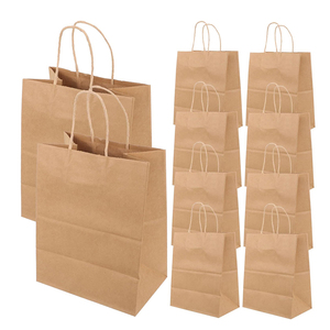 Phân Hủy Sinh Học Dùng Một Lần <span class=keywords><strong>Kraft</strong></span> Túi Giấy Biểu Tượng Tùy Chỉnh In Ấn Cấp Thực Phẩm Takeaway Bao Bì Màu Nâu Trắng Xử Lý Cho Quần Áo - Product Image 6