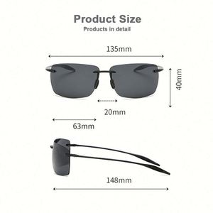 Gafas de Sol Polarizadas sin Montura TR90 Ultraligeras con Protección UV400 para Conducir, Deportes al Aire Libre y Pesca, para Hombre y Mujer - Product Image 6