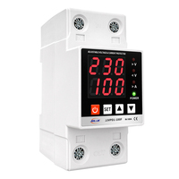 Protecteur de surtension réglable DIN Rail 100A, protection contre les surtensions et les sous-tensions, large plage 80-300V, relais de déconnexion automatique en cas de surintensité, précision ±1%