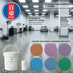 Peinture époxy bicomposante antidérapante auto-nivelante pour sols en sable, revêtement époxy coloré pour sols en sable, effet marbre, pour sols en béton - Product Image 1