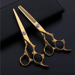 Ciseaux à cheveux professionnels à poignée dragon personnalisable, 6,0 pouces, avec vis en pierre précieuse, pour droitiers - Product Image 1