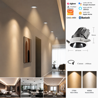 Downlight LED Dimmable à Contrôle Intelligent Zigbee DALI pour Hôtels et Espaces Commerciaux – Nouveau Design Modulaire D4i en Alliage d'Aluminium Réglable COB