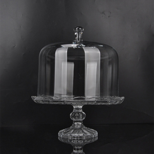 Assiette à gâteaux en <span class=keywords><strong>verre</strong></span> avec dôme Verrerie <span class=keywords><strong>de</strong></span> <span class=keywords><strong>cuisine</strong></span> pour la maison Divertissement Plateau <span class=keywords><strong>de</strong></span> service pour les fruits, la crème glacée, le dessert, la salade, - Product Image 6