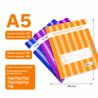 Cahier d'exercices scolaire personnalisé agrafé, lignage Seyès, couverture cartonnée, pour étudiants, fabrication en usine