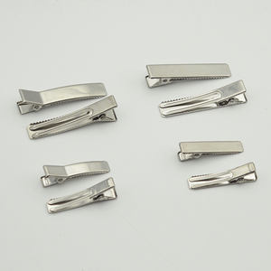 3.5cm 5cm 304 acier inoxydable Double broches Rectangle métal pinces crocodiles plaine épingle à <span class=keywords><strong>cheveux</strong></span> Barrettes pour bricolage accessoires - Product Image 2