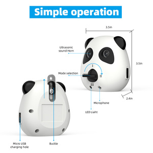 Panda <span class=keywords><strong>Image</strong></span> Smart Outdoor Hunde rinden stopper 50 Fuß Reichweite Ultraschall Hunde rinde Repeller Wasserdichter Kunststoff Hundes topper - Product Image 4