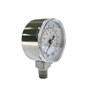 كل أنابيب بوردون من الفولاذ المقاوم للصدأ ، مقاييس ضغط ميكانيكية مملوءة بالزيت الهيدروليكي ، مقياس ضغط - Product Image 6