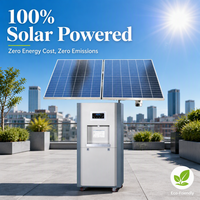 Générateur d'eau atmosphérique solaire intelligent 100L, machine portable AWG pour produire de l'eau pure chaude, froide et glacée