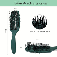 Ensembles de soins capillaires de luxe cadeau six griffes brosse massage démêlant queue de rat peigne coupe de cheveux peigne ensemble avec boîte en papier artisanal