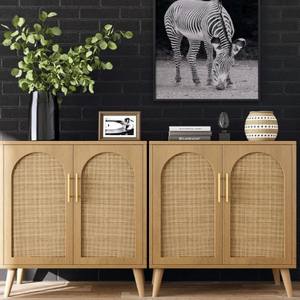 Moderne Minimalistische Japanse Stijl Zijkast Houten Rotan Log Opslag Voor Thuis Keuken Woonkamer Hotel Huismeubilair - Product Image 5