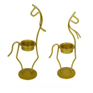 Exquisite Workmanship Sense Gold Candlestick Metal Wedding Home Decor Candle Holder