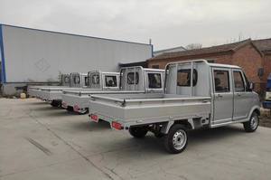 Hot Selling <b>Mini</b> Box Type Three-door Double-row Electric Cargo Van Truck <100km Range 50kW <b>Motor</b> Four-wheel Disc Brakes - Product Image 3