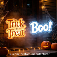 PAISEN Enseigne néon LED en silicone personnalisée pour Halloween, décoration murale de fêtes, lumières de fête pour la fête de la Toussaint, vente en gros