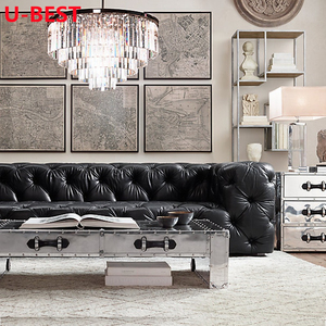 U-BEST Divano Chesterfield in Pelle, Set di Mobili da Salotto, Arredamento per Soggiorno - Product Image 5